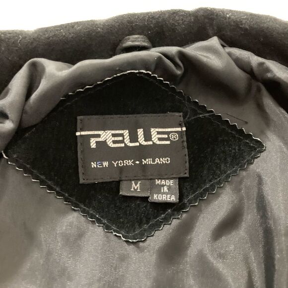 Vintage Pelle Suede Jacket Women's Medium Black Genuine Leather 90s Y2K - Picture 6 of 10